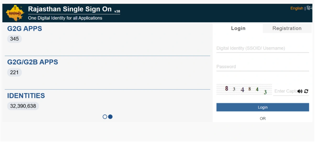 Login to SSO Rajasthan Portal 